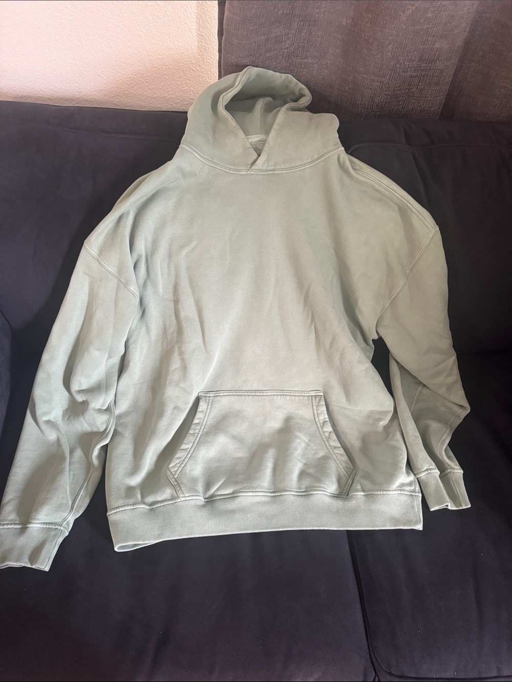 Abercrombie and Fitch Essential Popover 2.0 Unisex Sage Green Hoodie